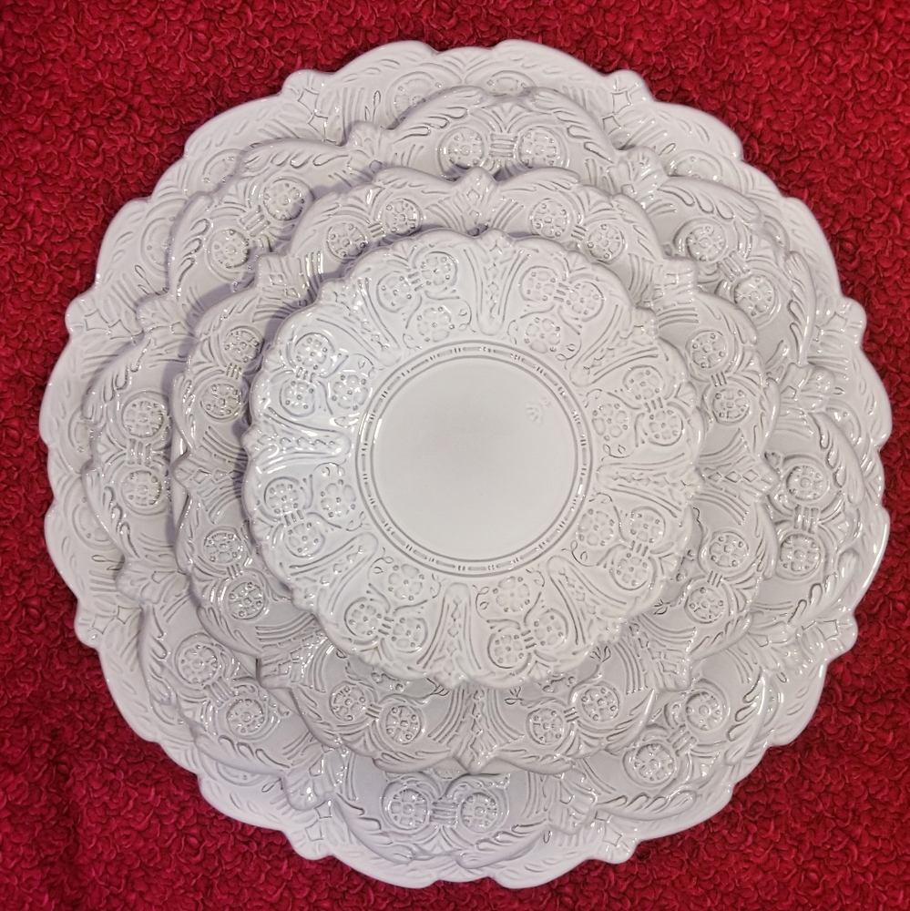 Vintage Niderviller France Berain Luxury 5 PC Dinnerware Place Setting